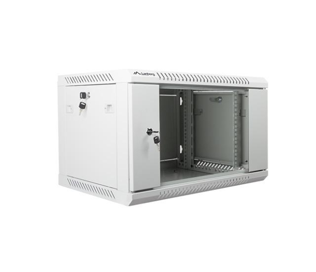 Lanberg Wisząca 19" 6U 600x450mm jednosekcyjna (szara) - 455388 - zdjęcie 3